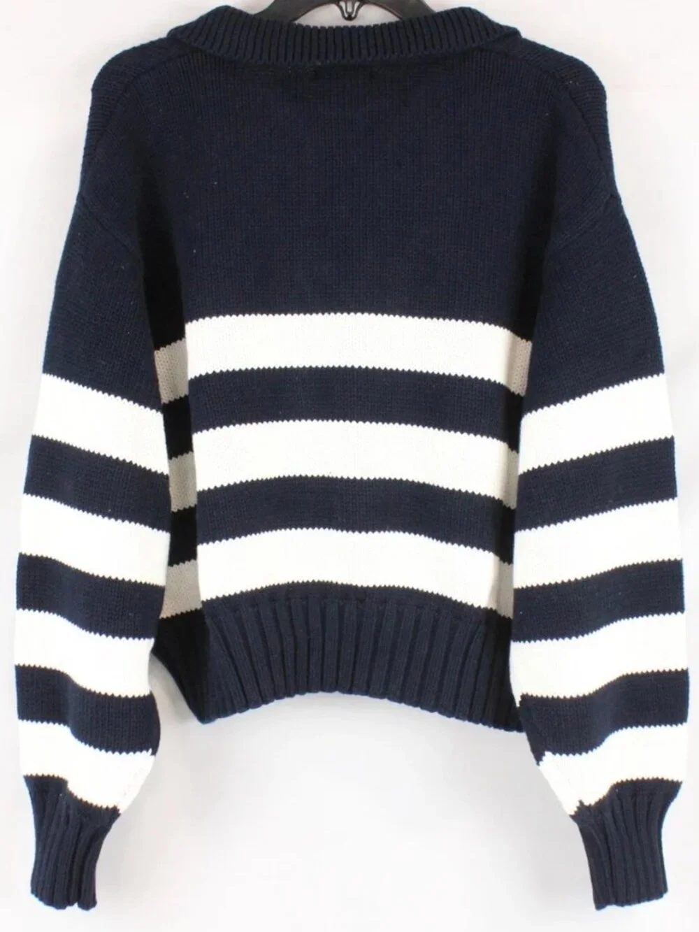 Quince Striped Long Sleeve Knit Top Comfy Travel Work School Casual Fall Winter